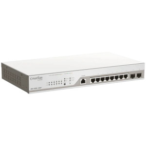 D-Link DBS-2000-10MP Nuclias Cloud Managed PoE Switch, 8 Gigabit Ethernet PoE ports, 2 SFP ports